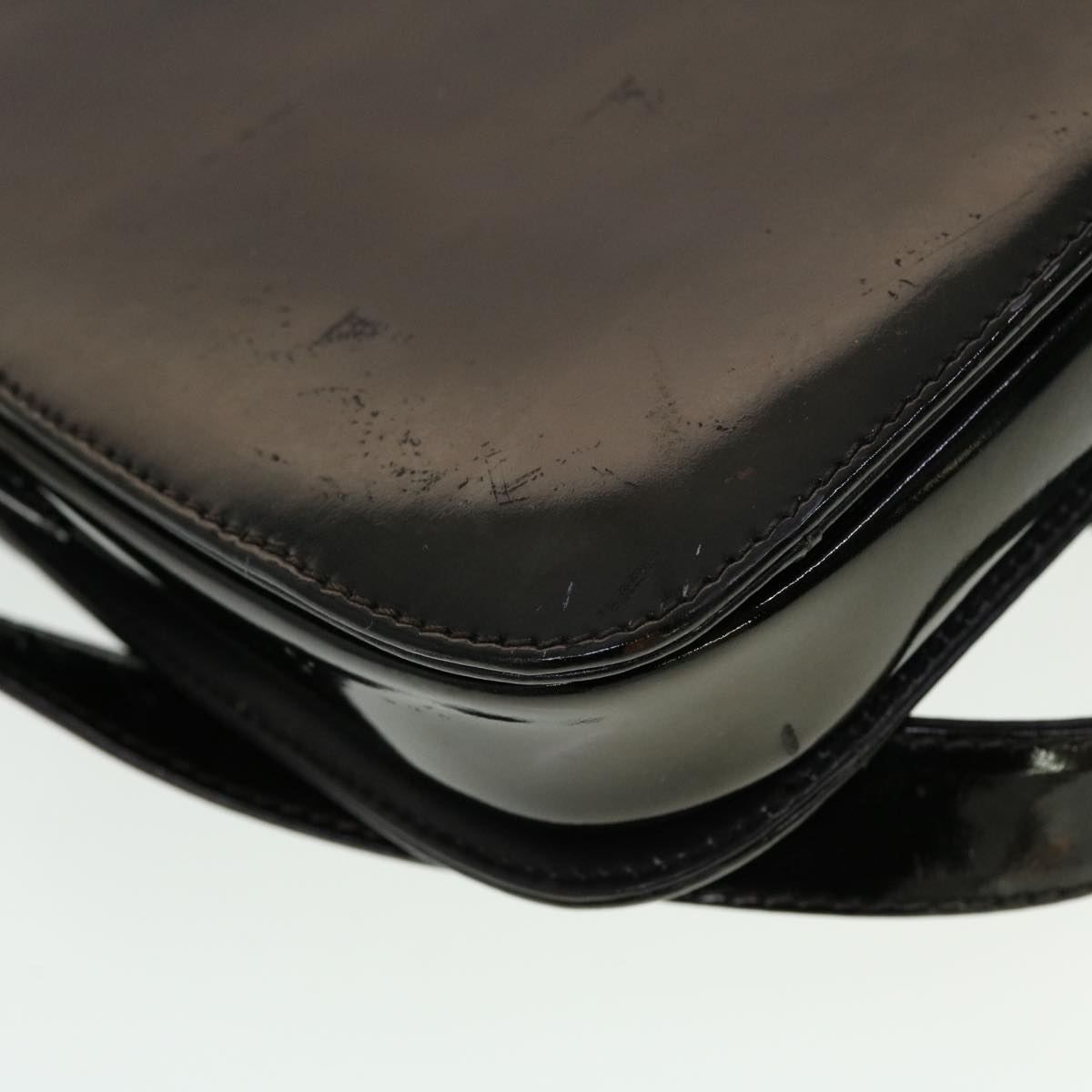 GUCCI Shoulder Bag Patent leather Black  fm2405