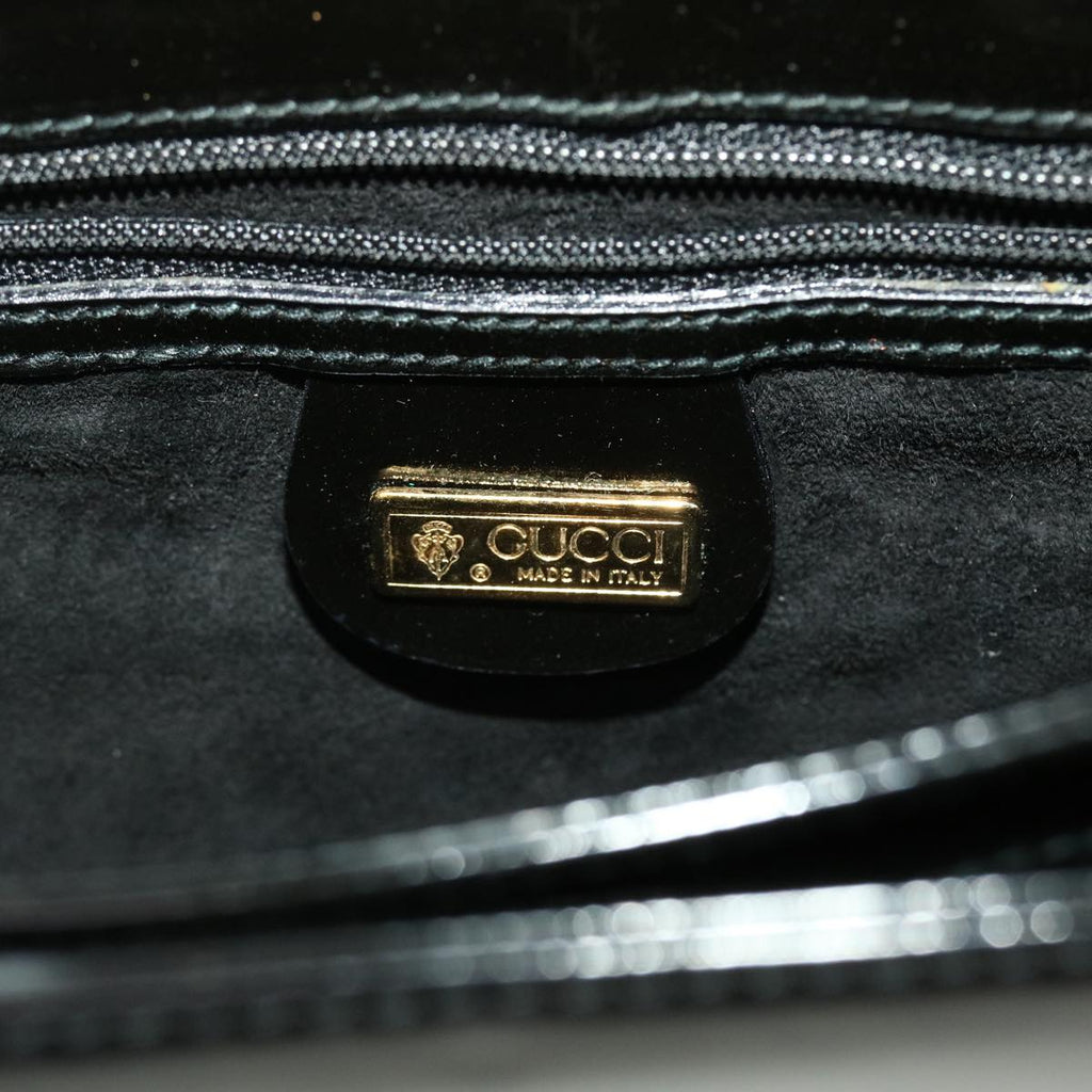 GUCCI Shoulder Bag Patent leather Black  fm2405