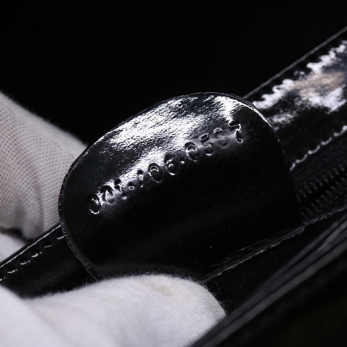 GUCCI Shoulder Bag Patent leather Black  fm2405