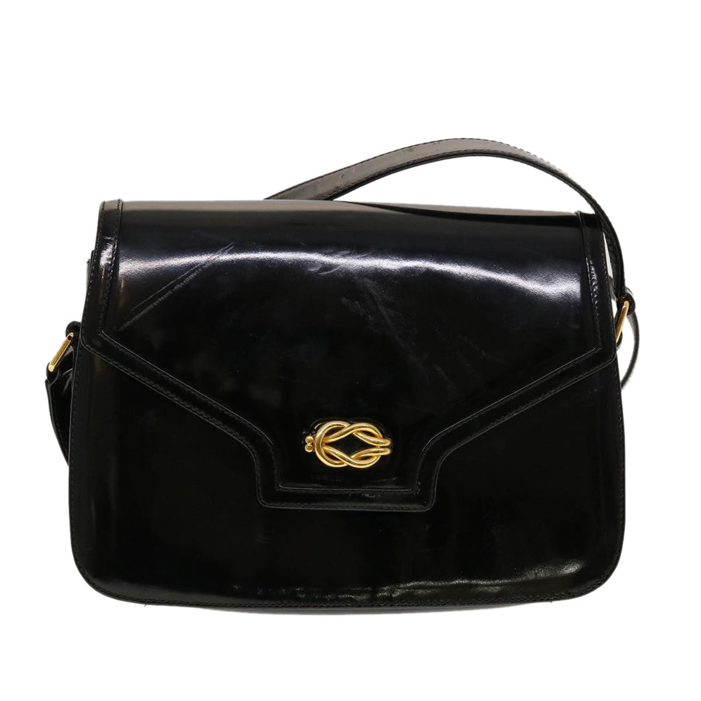 GUCCI Shoulder Bag Patent leather Black  fm2405