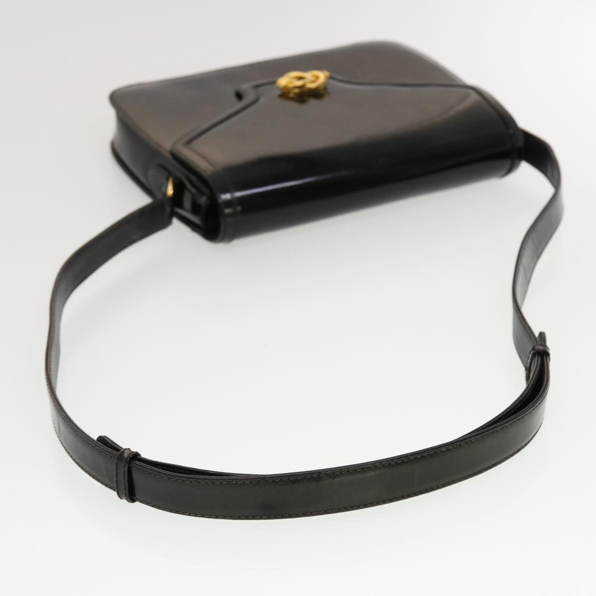 GUCCI Shoulder Bag Patent leather Black  fm2405