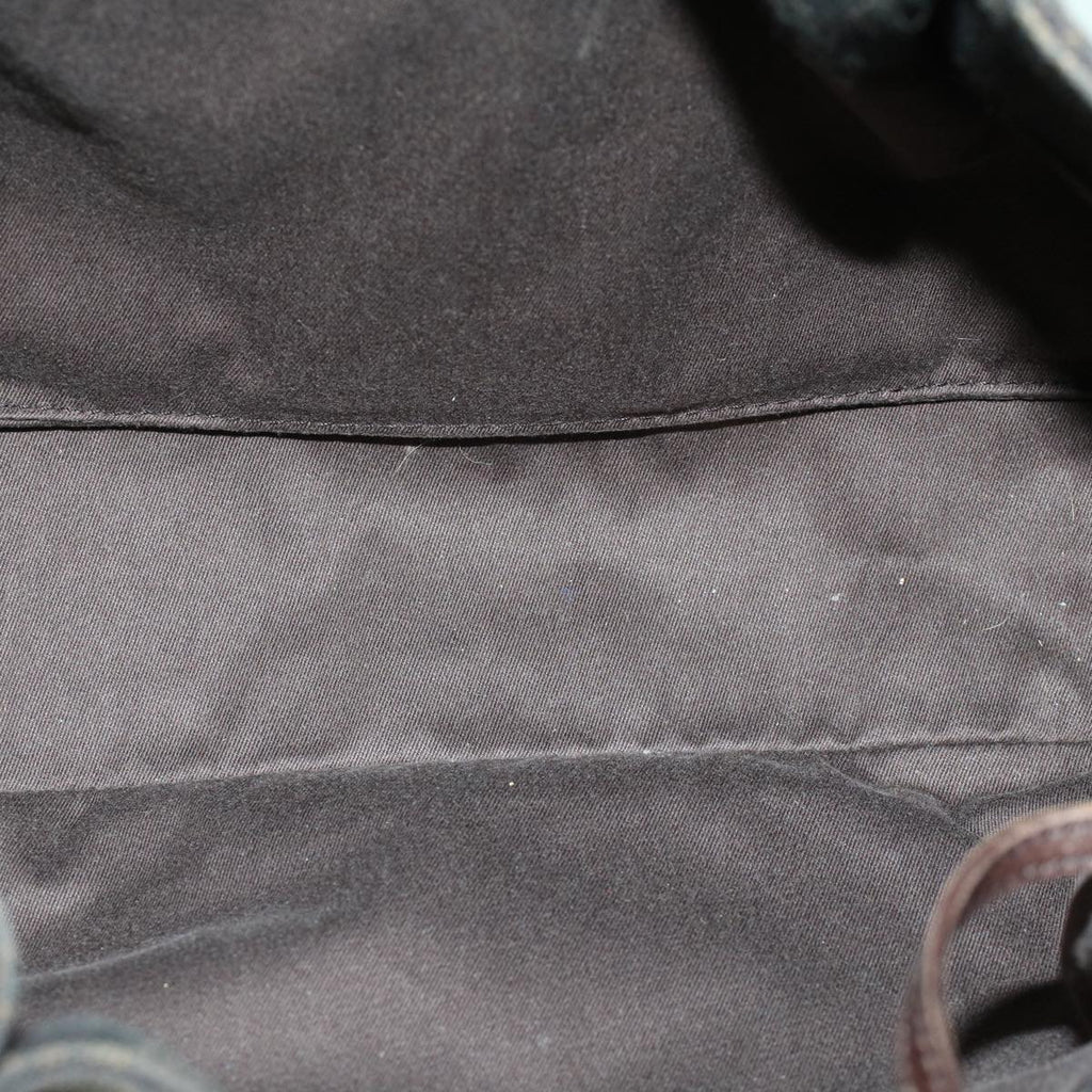 GUCCI GG Canvas Tote Bag Canvas Leather Dark Brown  fm2491