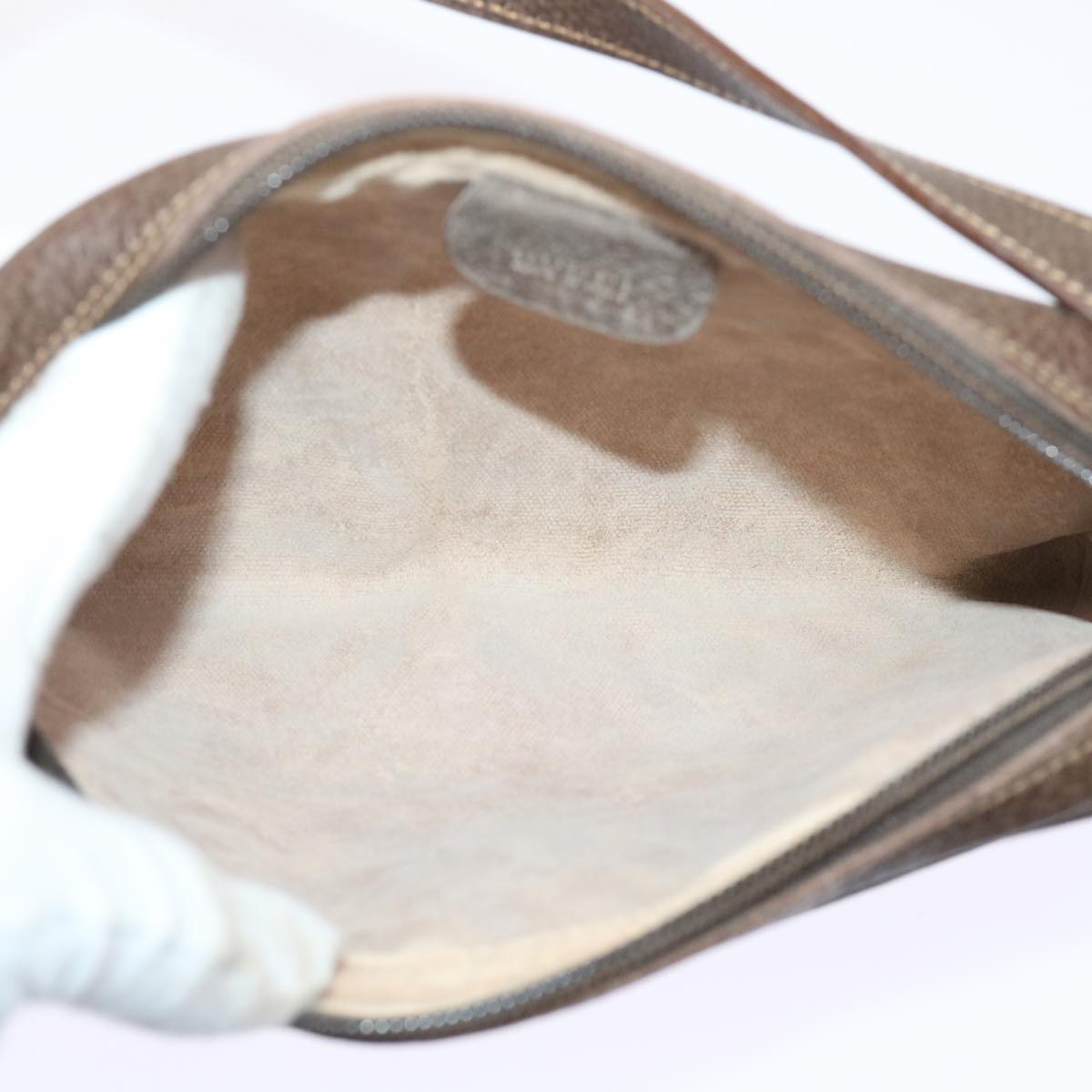 GUCCI GG Canvas Shoulder Bag PVC Leather Beige 001.58.6594  fm2522