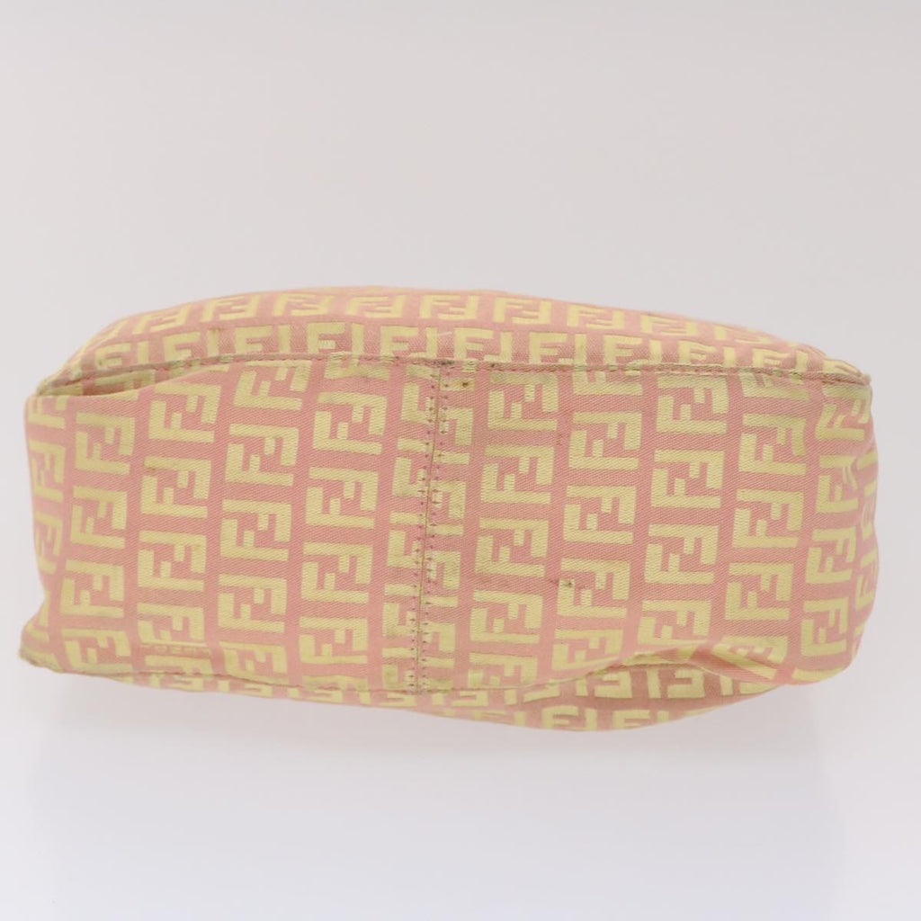 FENDI Zucchino Canvas Hand Bag Pink Gold  fm2528