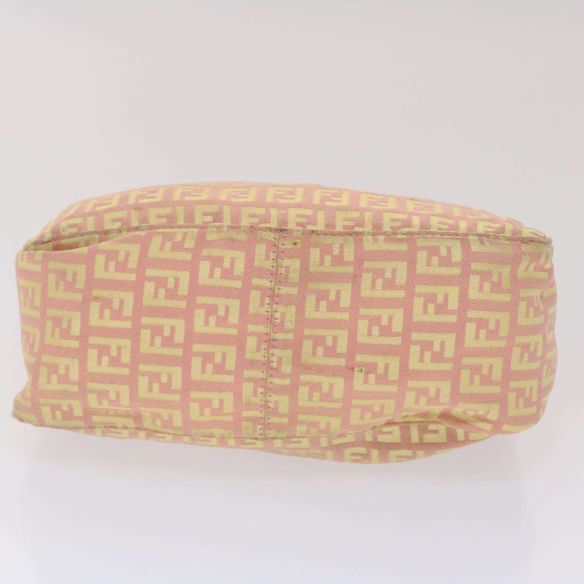 FENDI Zucchino Canvas Hand Bag Pink Gold  fm2528