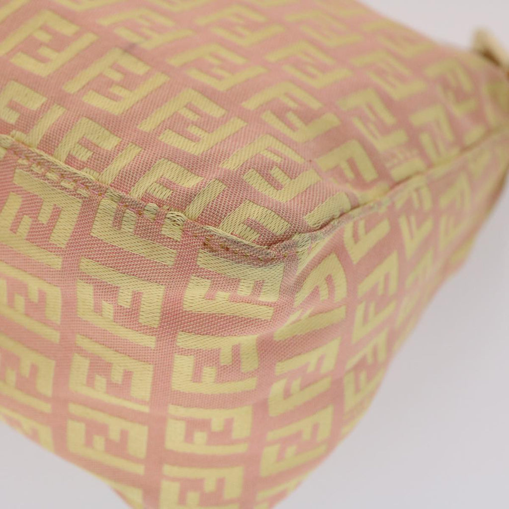 FENDI Zucchino Canvas Hand Bag Pink Gold  fm2528