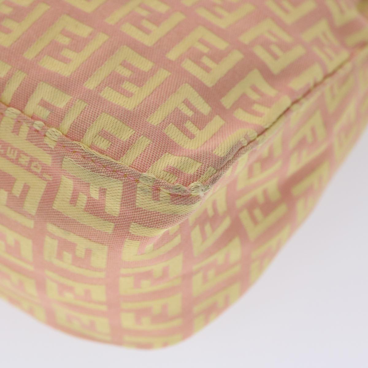 FENDI Zucchino Canvas Hand Bag Pink Gold  fm2528