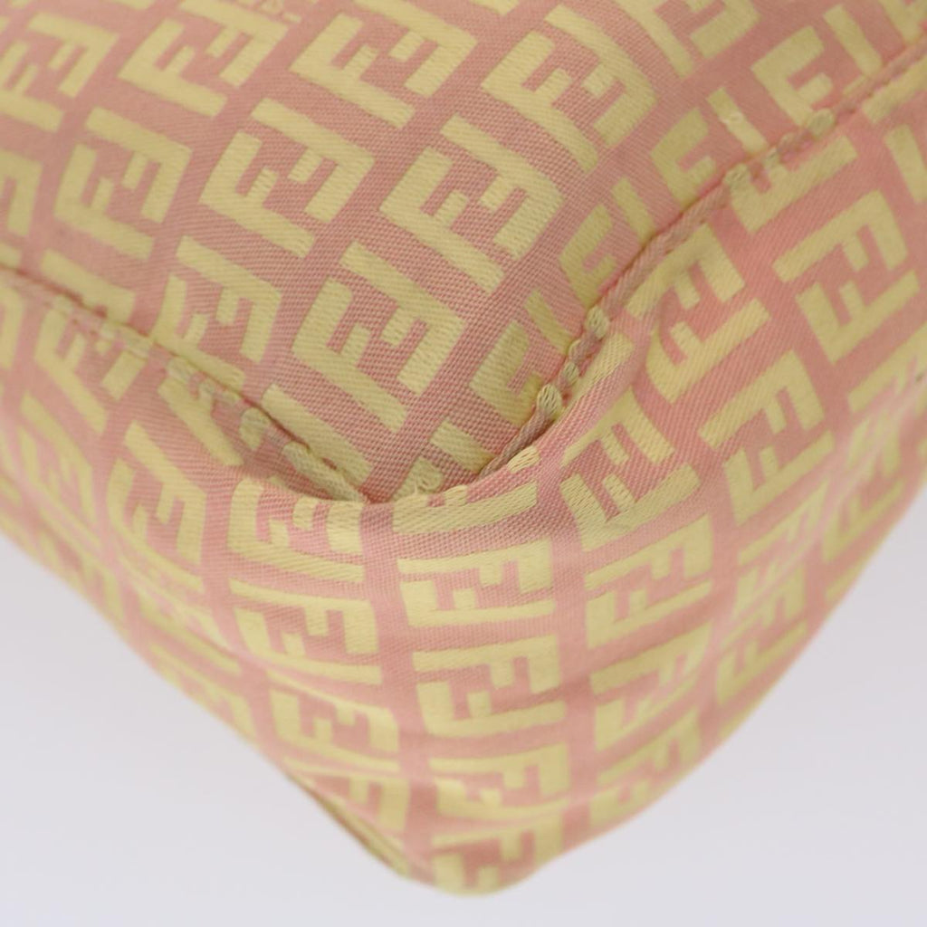 FENDI Zucchino Canvas Hand Bag Pink Gold  fm2528
