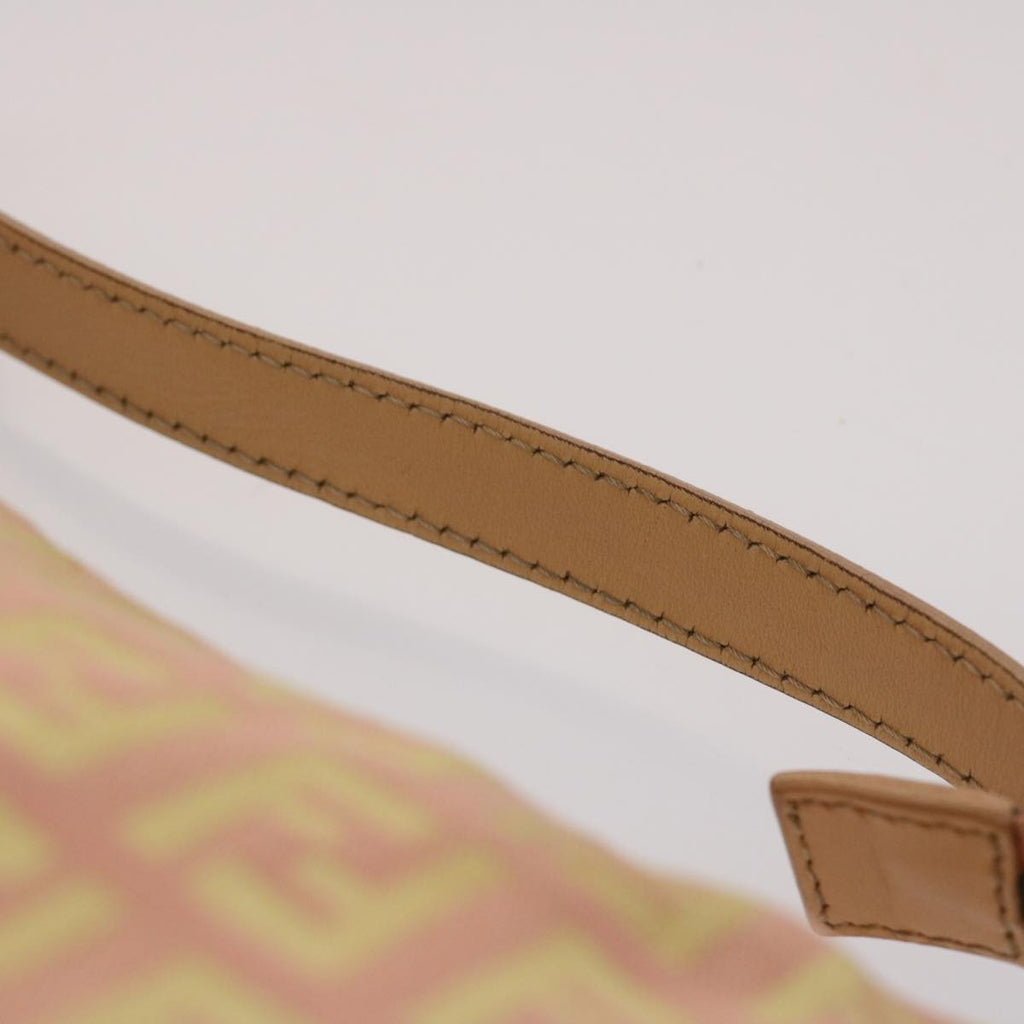 FENDI Zucchino Canvas Hand Bag Pink Gold  fm2528