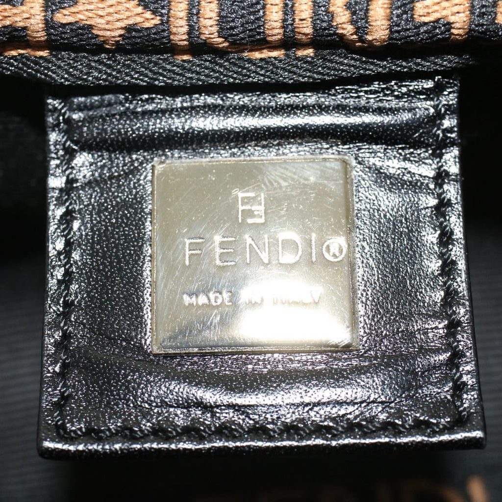 FENDI Hand Bag Nylon Black  fm2555