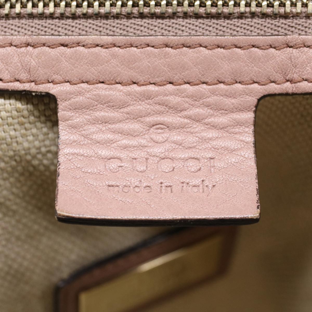 GUCCI Soho Shoulder Bag Leather Pink 282309  fm2589