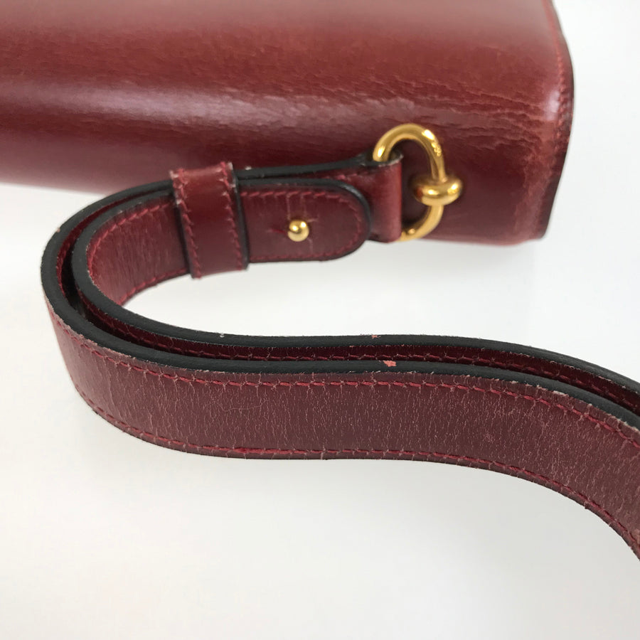 HERMES Fonds Bell ◯K carved seal made in 1981 Shoulder Bag