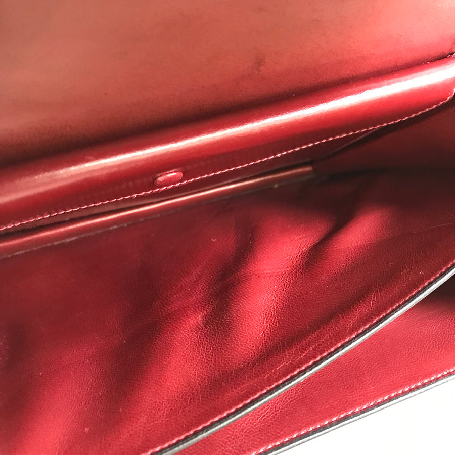 HERMES Fonds Bell ◯K carved seal made in 1981 Shoulder Bag