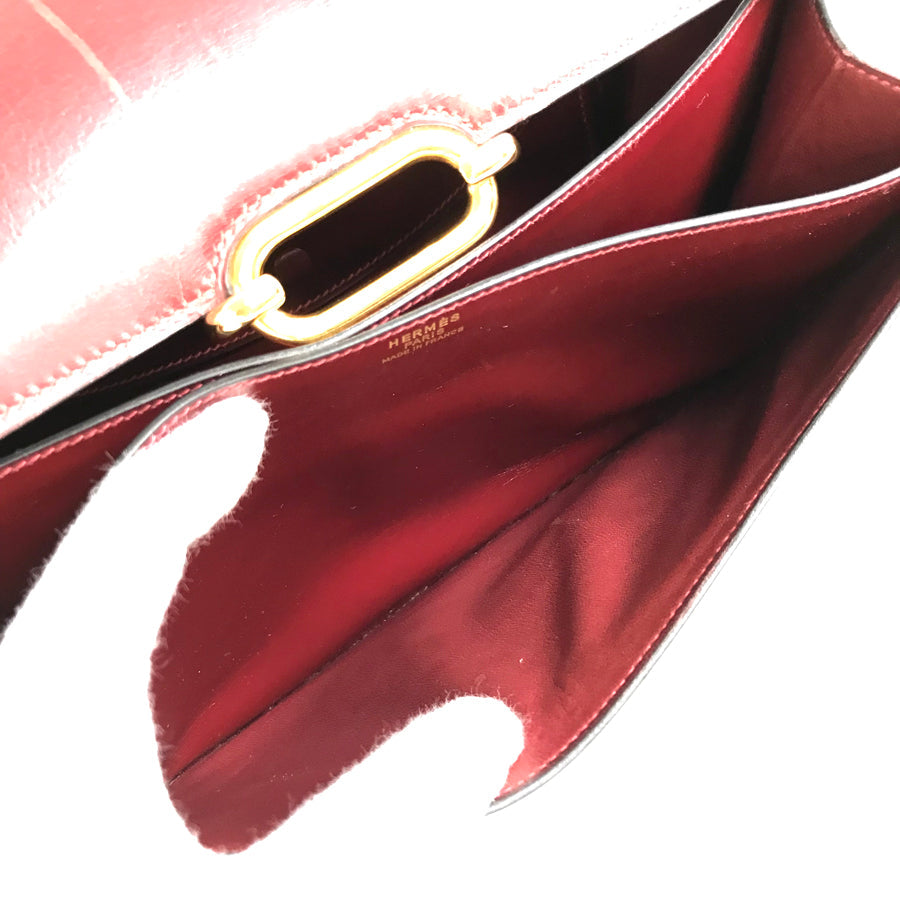HERMES Fonds Bell ◯K carved seal made in 1981 Shoulder Bag