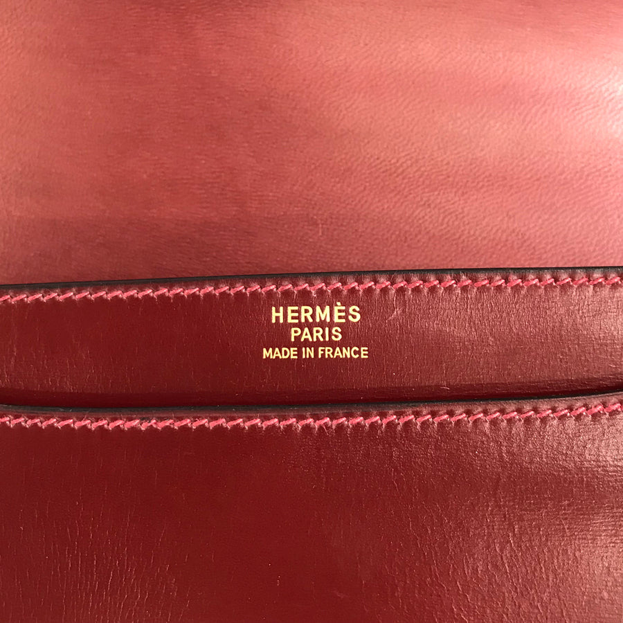 HERMES Fonds Bell ◯K carved seal made in 1981 Shoulder Bag