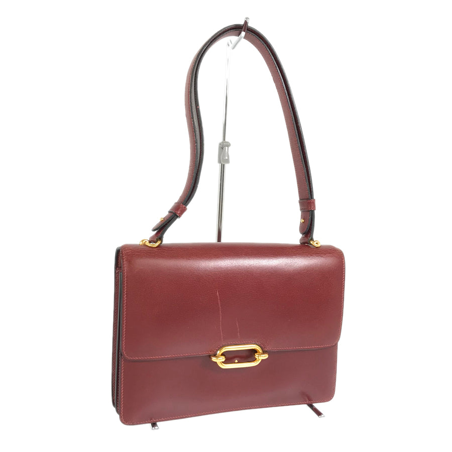 HERMES Fonds Bell ◯K carved seal made in 1981 Shoulder Bag