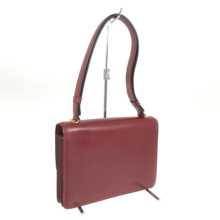 HERMES Fonds Bell ◯K carved seal made in 1981 Shoulder Bag