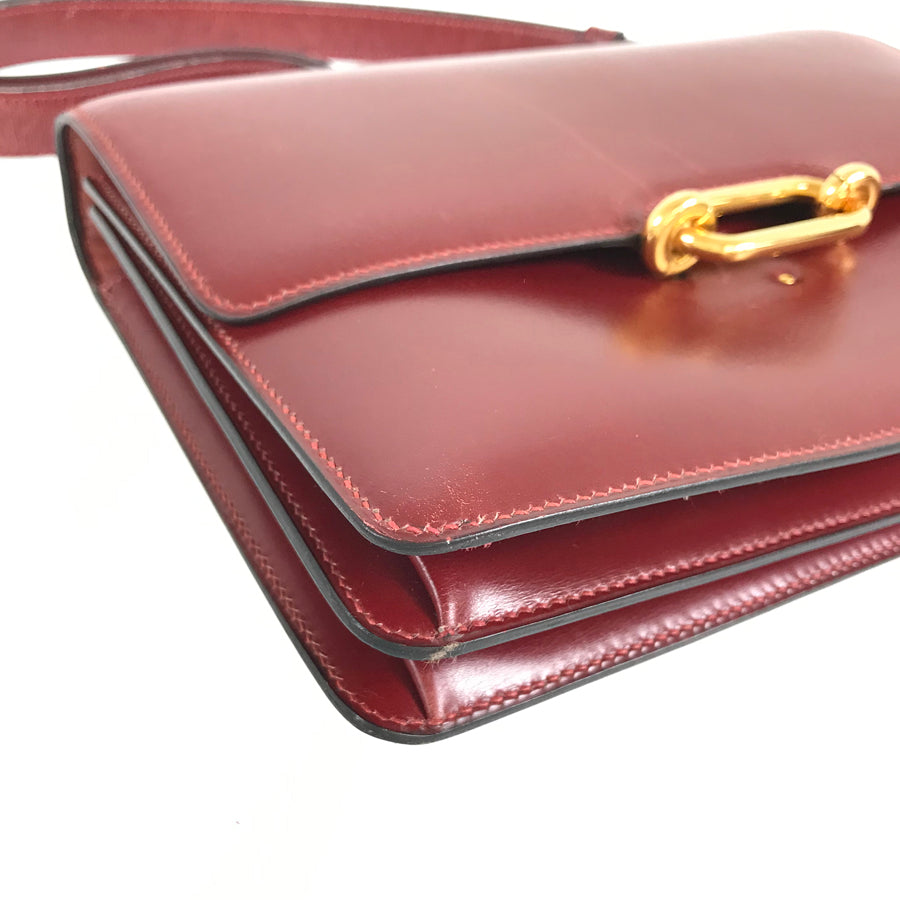 HERMES Fonds Bell ◯K carved seal made in 1981 Shoulder Bag