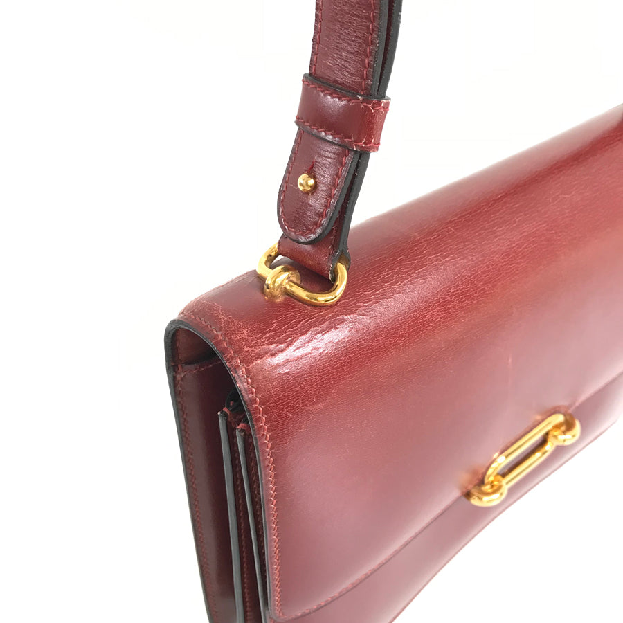 HERMES Fonds Bell ◯K carved seal made in 1981 Shoulder Bag
