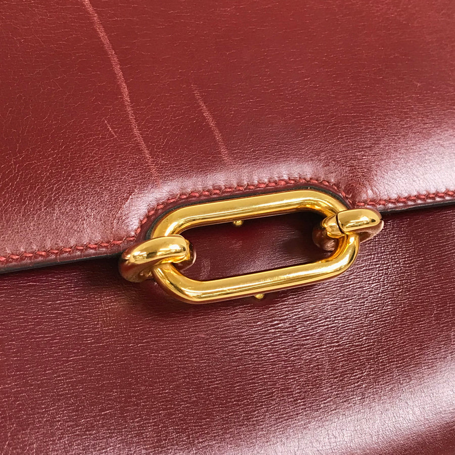 HERMES Fonds Bell ◯K carved seal made in 1981 Shoulder Bag