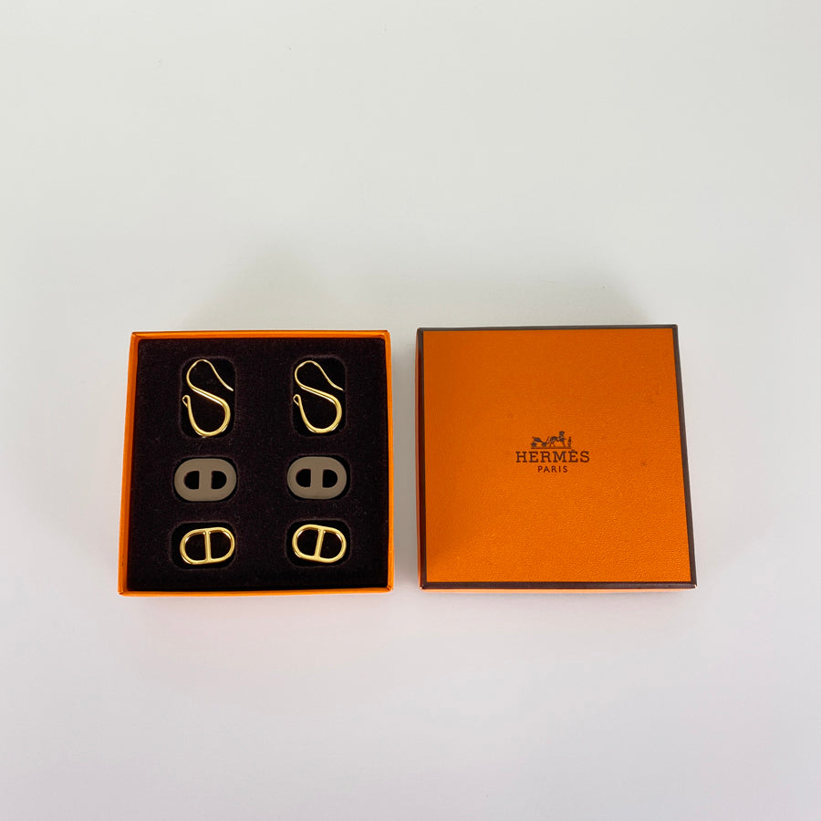 HERMES Chaine d'Ancre Oh myon Earring