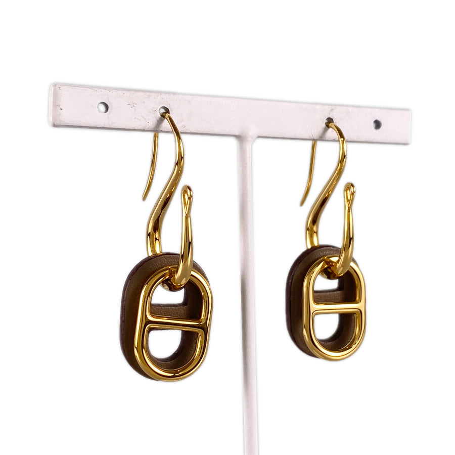 HERMES Chaine d'Ancre Oh myon Earring