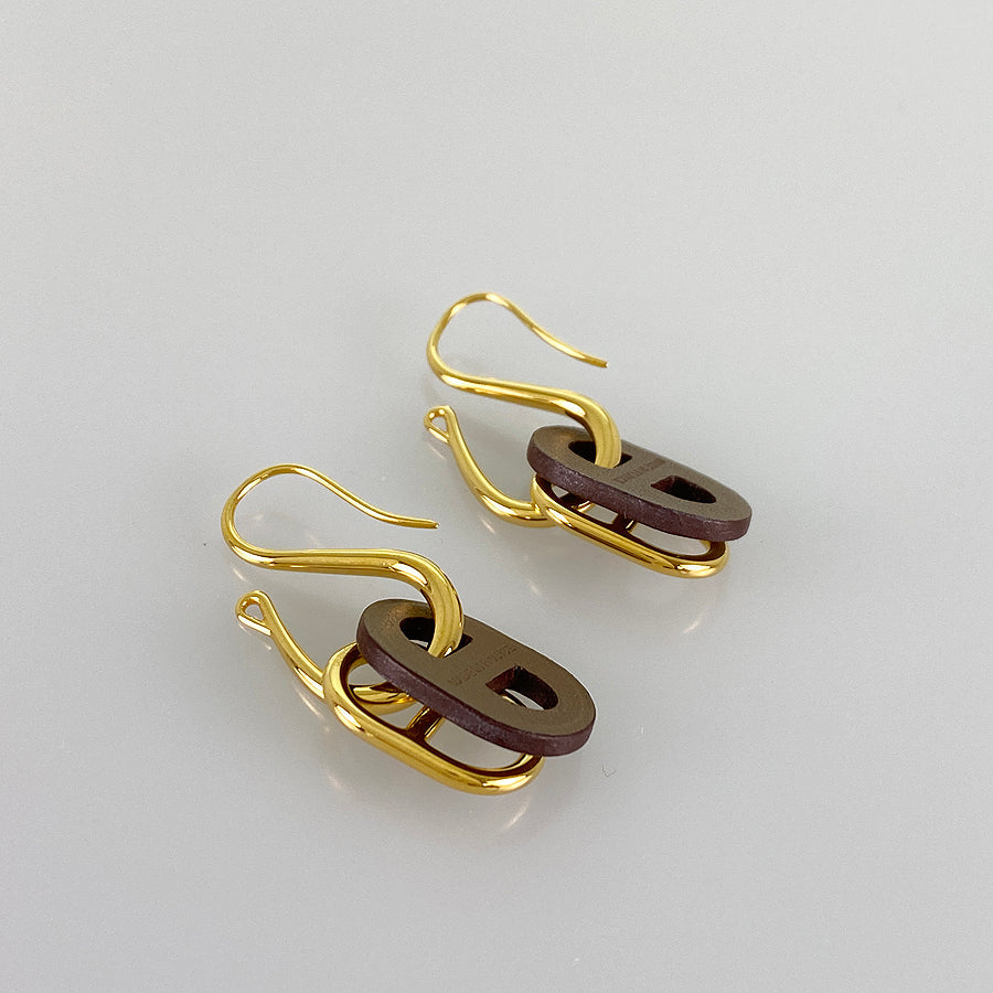 HERMES Chaine d'Ancre Oh myon Earring
