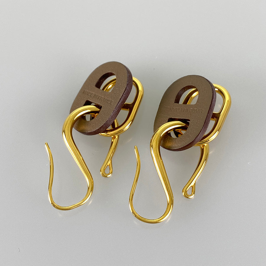 HERMES Chaine d'Ancre Oh myon Earring