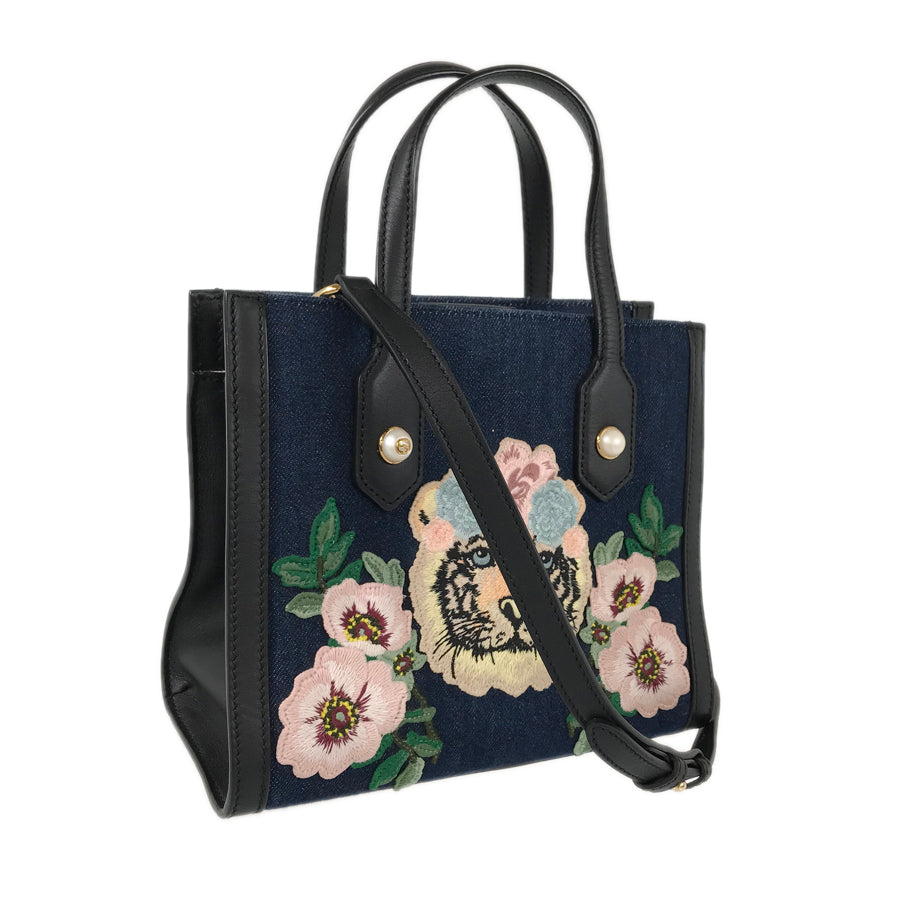 GUCCI Tiger Embroidery 456546 Tote bag