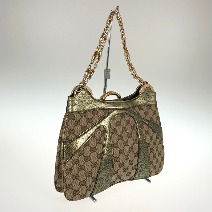 GUCCI Bamboo GG canvas 135962 Hand bag