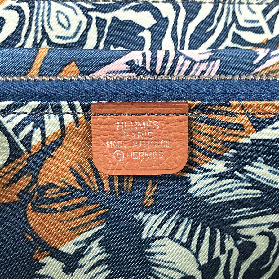 HERMES Azap Long Silkine Long wallet Round zipper