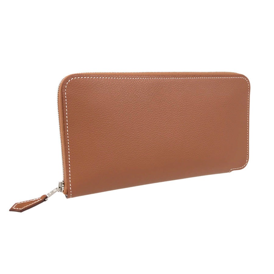 HERMES Azap Long Silkine Long wallet Round zipper