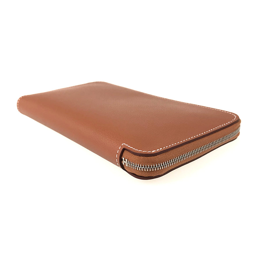 HERMES Azap Long Silkine Long wallet Round zipper