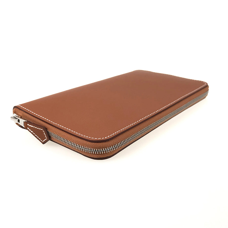 HERMES Azap Long Silkine Long wallet Round zipper