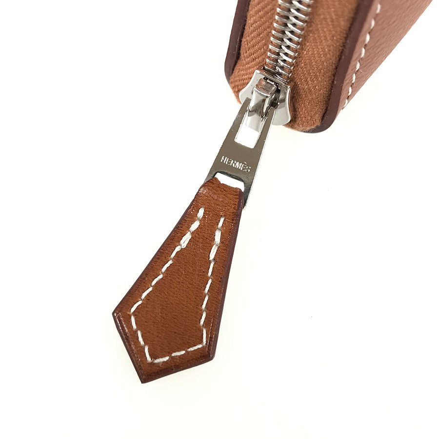 HERMES Azap Long Silkine Long wallet Round zipper