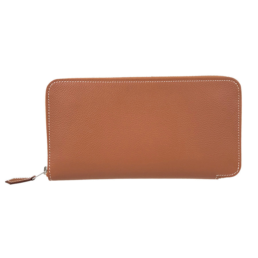 HERMES Azap Long Silkine Long wallet Round zipper