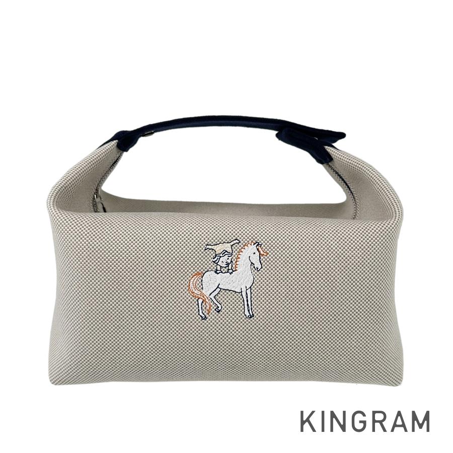 HERMES Brid A Black Cabrio GM Pouch