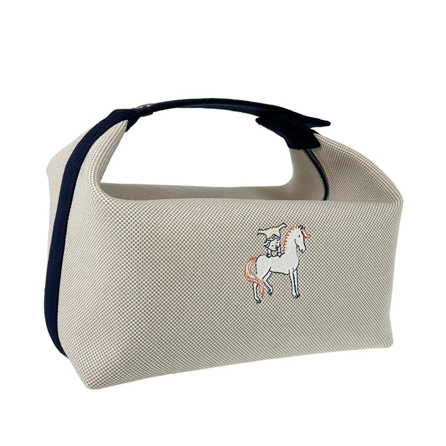 HERMES Brid A Black Cabrio GM Pouch