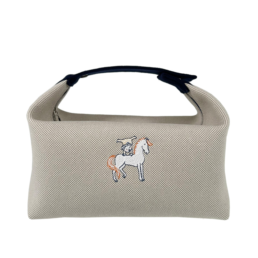 HERMES Brid A Black Cabrio GM Pouch