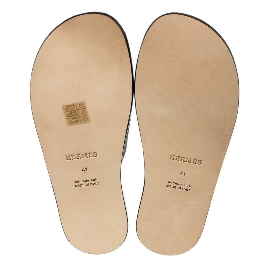 HERMES Izmir H logo flat Men's Sandals