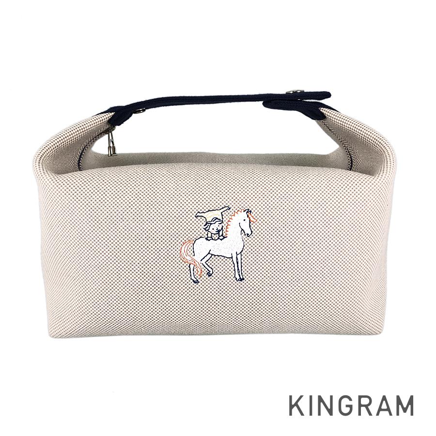 HERMES Brid A Black Cabrio GM Pouch