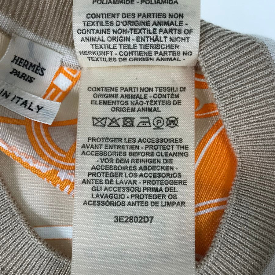 HERMES Twill Laine Exlibris Women's Cardigan