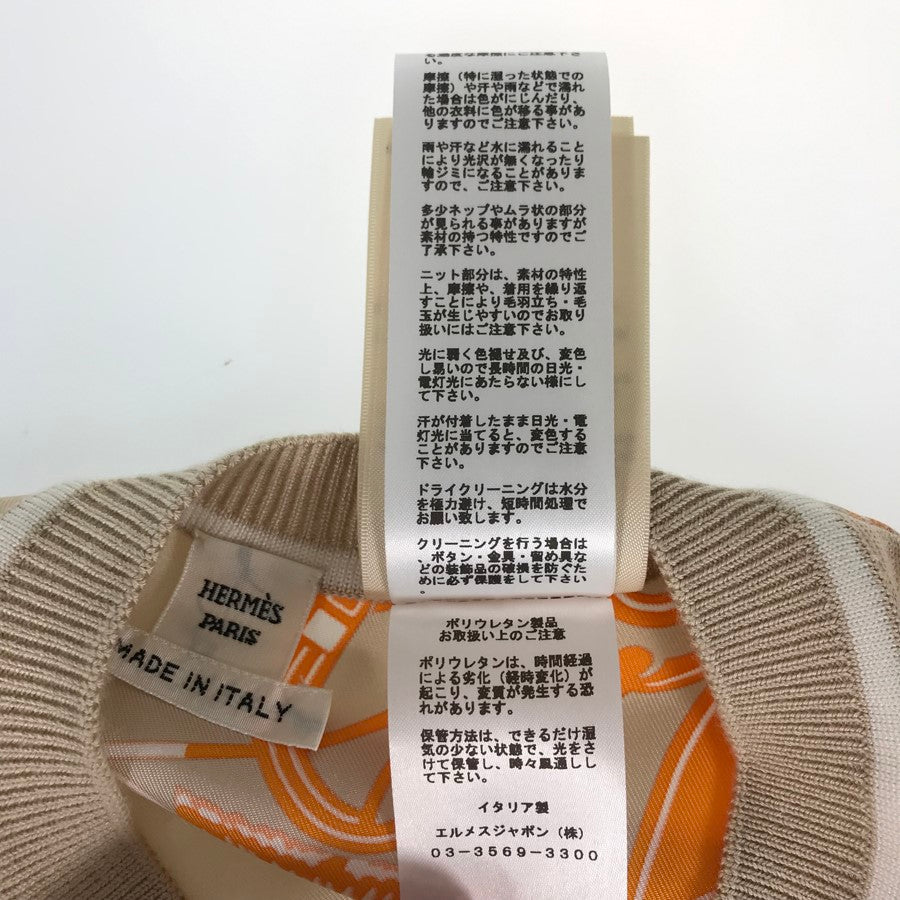 HERMES Twill Laine Exlibris Women's Cardigan