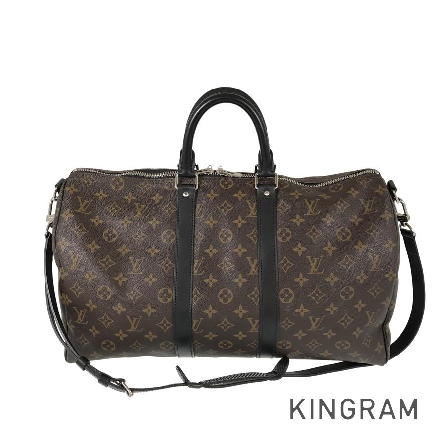 LOUIS VUITTON Monogram Macassar Keepall Bandouliere 45 M56711 Boston bag