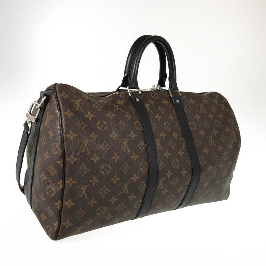 LOUIS VUITTON Monogram Macassar Keepall Bandouliere 45 M56711 Boston bag