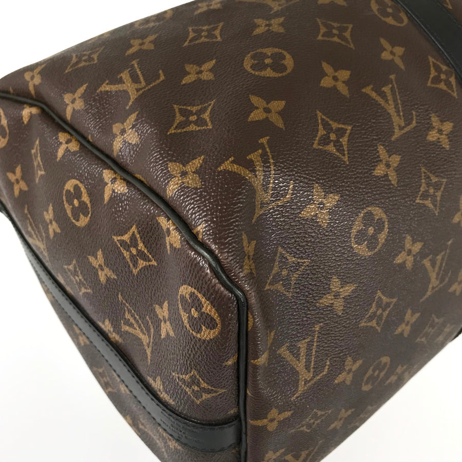 LOUIS VUITTON Monogram Macassar Keepall Bandouliere 45 M56711 Boston bag
