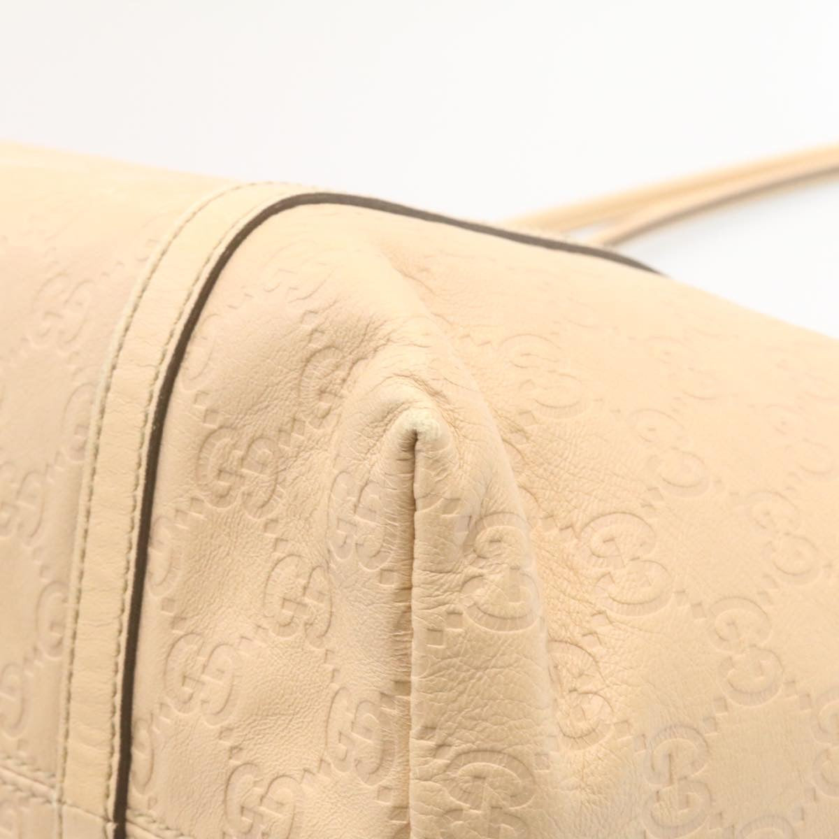 GUCCI  Shima Tote Bag Leather Beige  am1040g