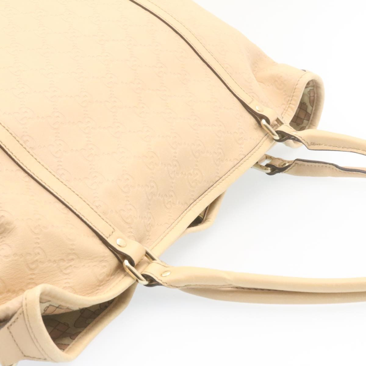 GUCCI  Shima Tote Bag Leather Beige  am1040g