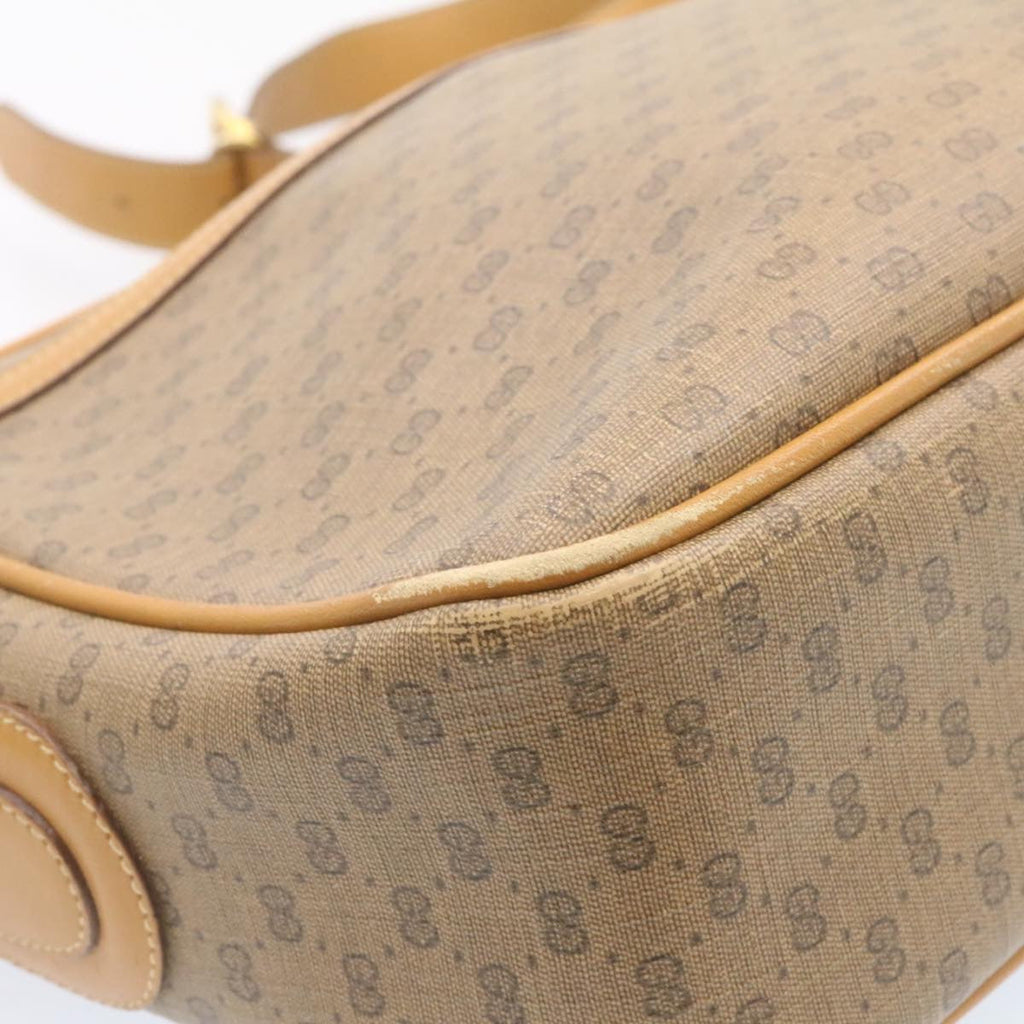 GUCCI Micro GG Canvas Cross body Shoulder Bag PVC Leather Beige  am1195g