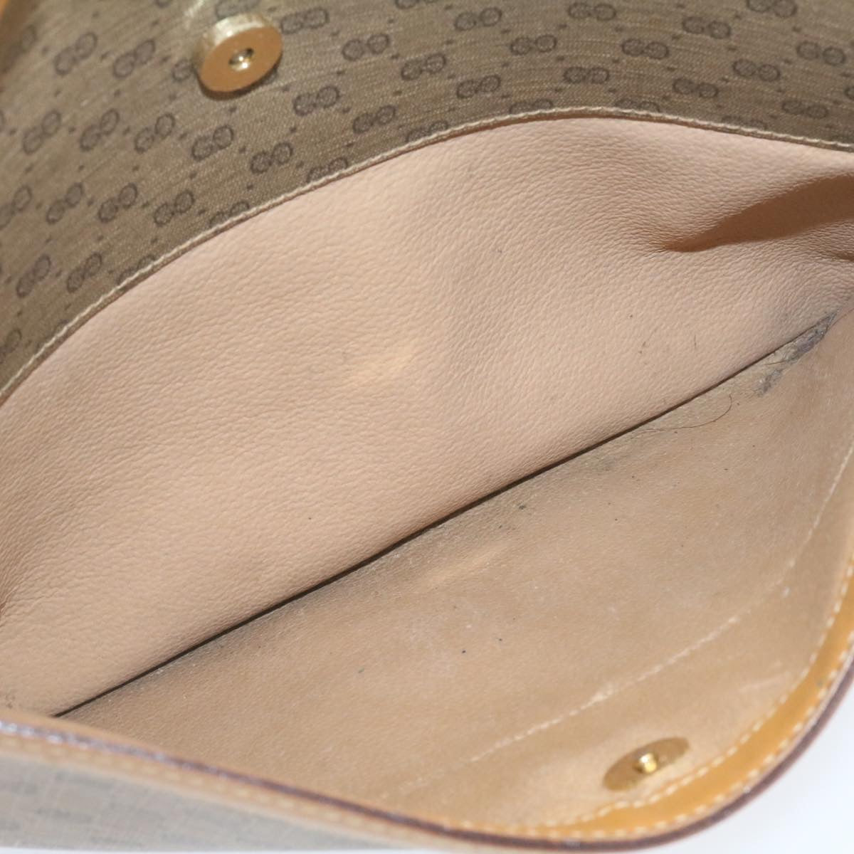GUCCI Micro GG Canvas Cross body Shoulder Bag PVC Leather Beige  am1195g